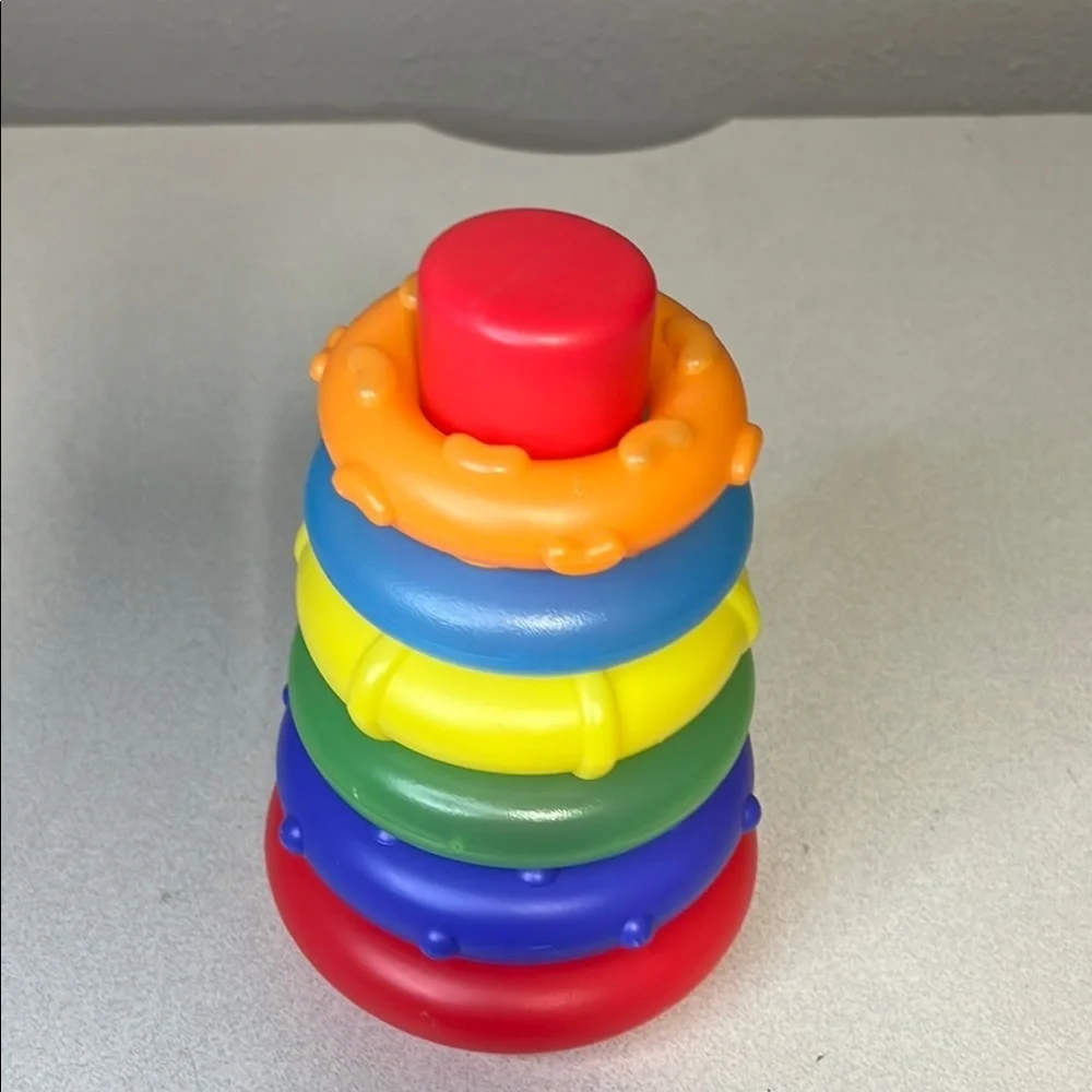 Infantino Red and Orange Learning Stacking Rings